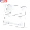 Plastic flat car license plate protection cover